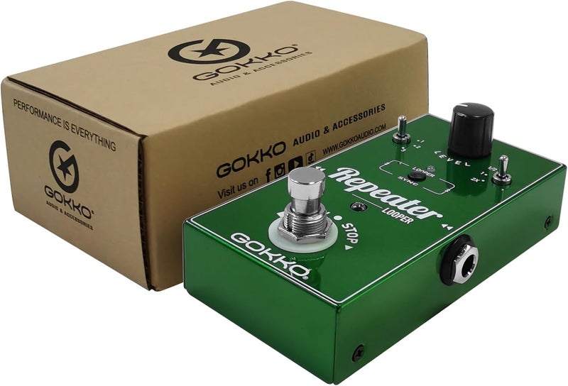 GOKKO REPEATER Looper Pedal GK-27 - Guitar Looper Pedal with Undo/Redo, 10-Minute Loop Time, True Bypass, and Easy Overdubbing for Live Performance & Practice - Image 5